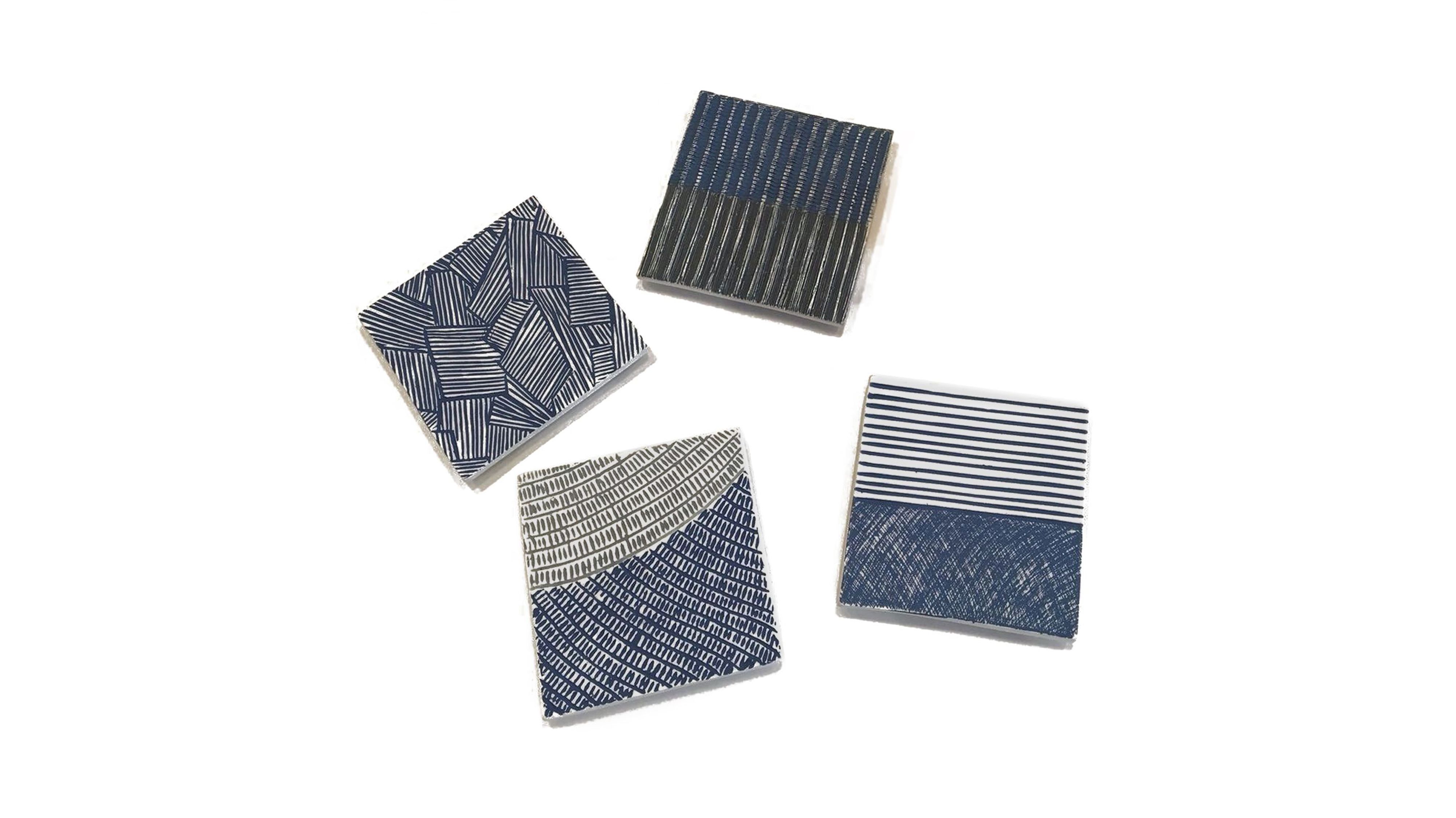 WATER ABSORBENT COASTER BLUE
